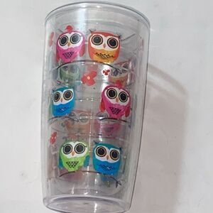 4/$30 Tervis Tumblers 16 OZ Colorful Owls Designs No Lid